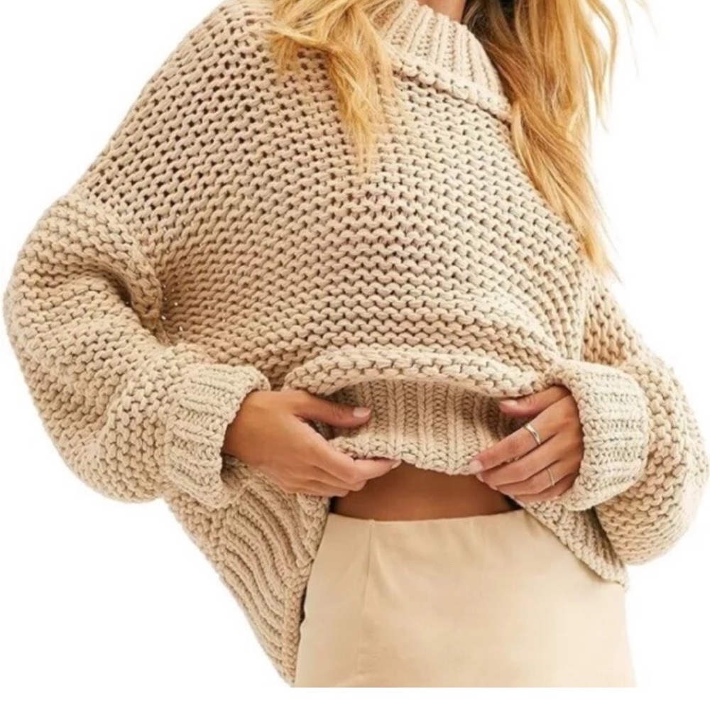 Chunky Knit Cream Sweater